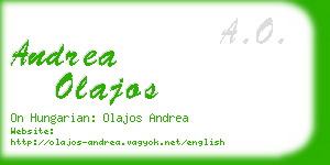 andrea olajos business card